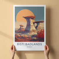 Bisti Badlands Poster - New Mexico Scenic Art - Hoodoos Desert Horizon Wall Decor