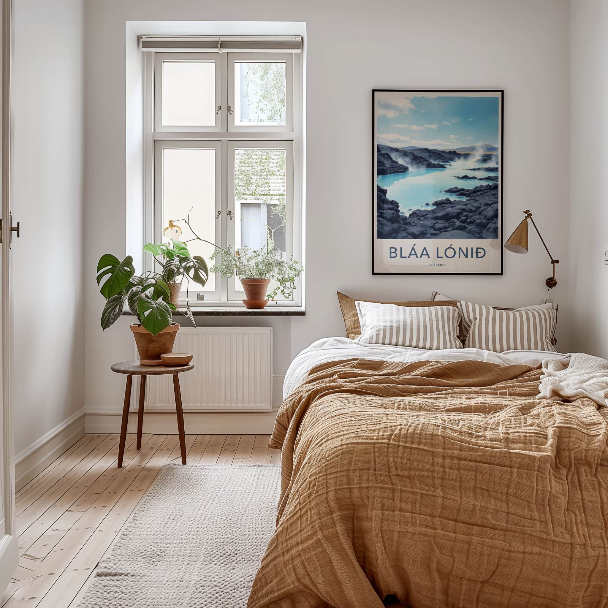 Blaa Lonid Poster - Iceland Travel Art - Steaming Blue Waters Home Decor