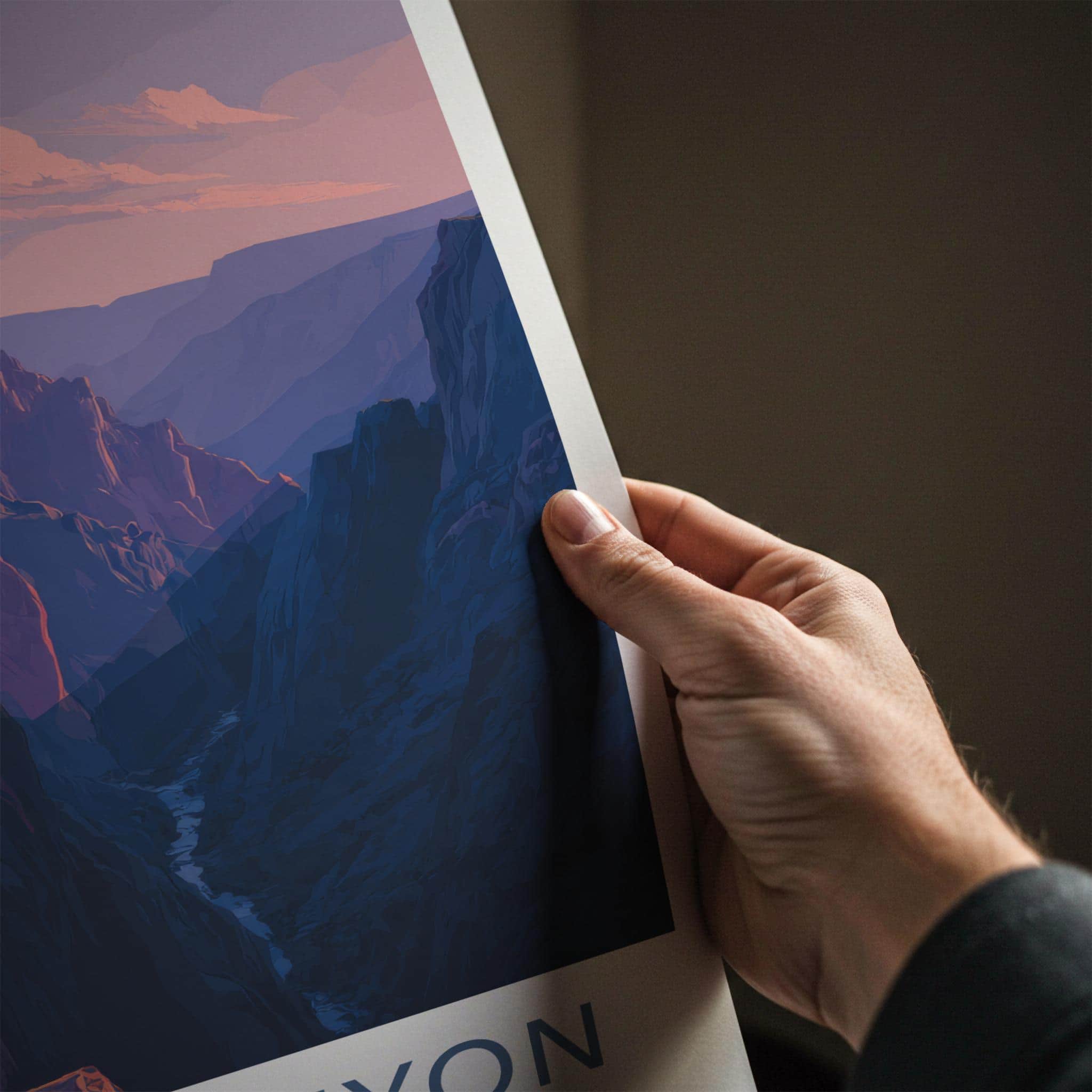 Black Canyon Poster - Colorado Art Print - Dramatic sunset cliffs Wall Decor