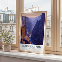 Black Canyon Poster - Colorado Scenic Art - Deep canyon river Wall Decor