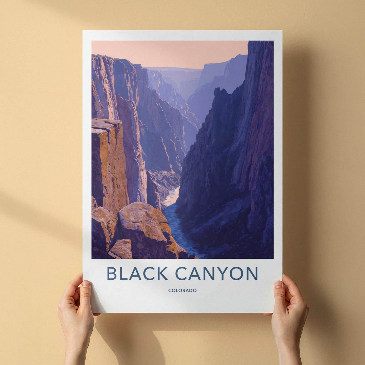 Black Canyon Poster - Colorado Scenic Art - Deep canyon river Wall Decor