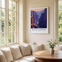 Black Canyon Poster - Colorado Scenic Art - Deep canyon river Wall Decor