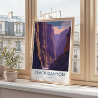 Black Canyon Poster - Colorado Travel Art - Dramatic River Gorge Home Decor