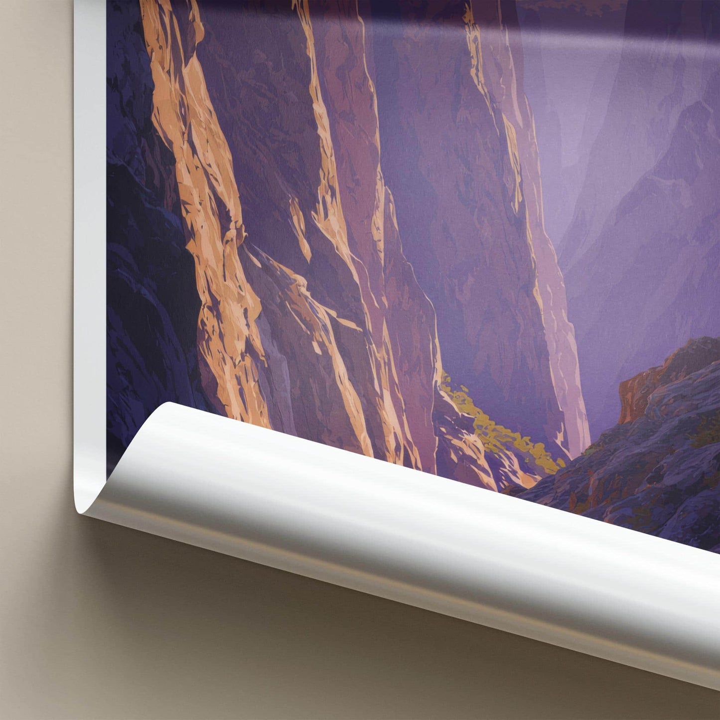 Black Canyon Poster - Colorado Travel Art - Dramatic River Gorge Home Decor