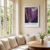Black Canyon Poster - Colorado Travel Art - Dramatic River Gorge Home Decor