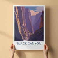 Black Canyon Poster - Colorado Travel Art - Dramatic River Gorge Home Decor