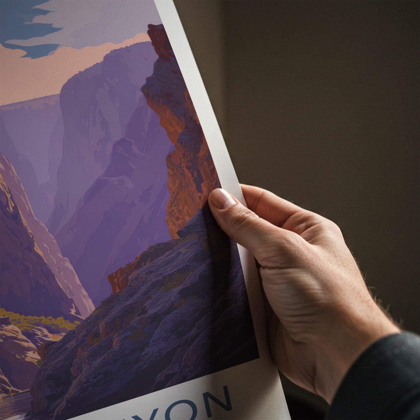 Black Canyon Poster - Colorado Travel Art - Dramatic River Gorge Home Decor