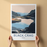 Black Crag Poster - England Scenic Art - Mountain lake reflection Home Decor