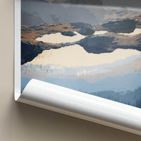 Black Crag Poster - England Travel Art - Mountain Tarn Reflections Wall Decor