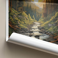 BLACK FOREST Poster - GERMANY Travel Art - Golden Sunset Stream Home Decor
