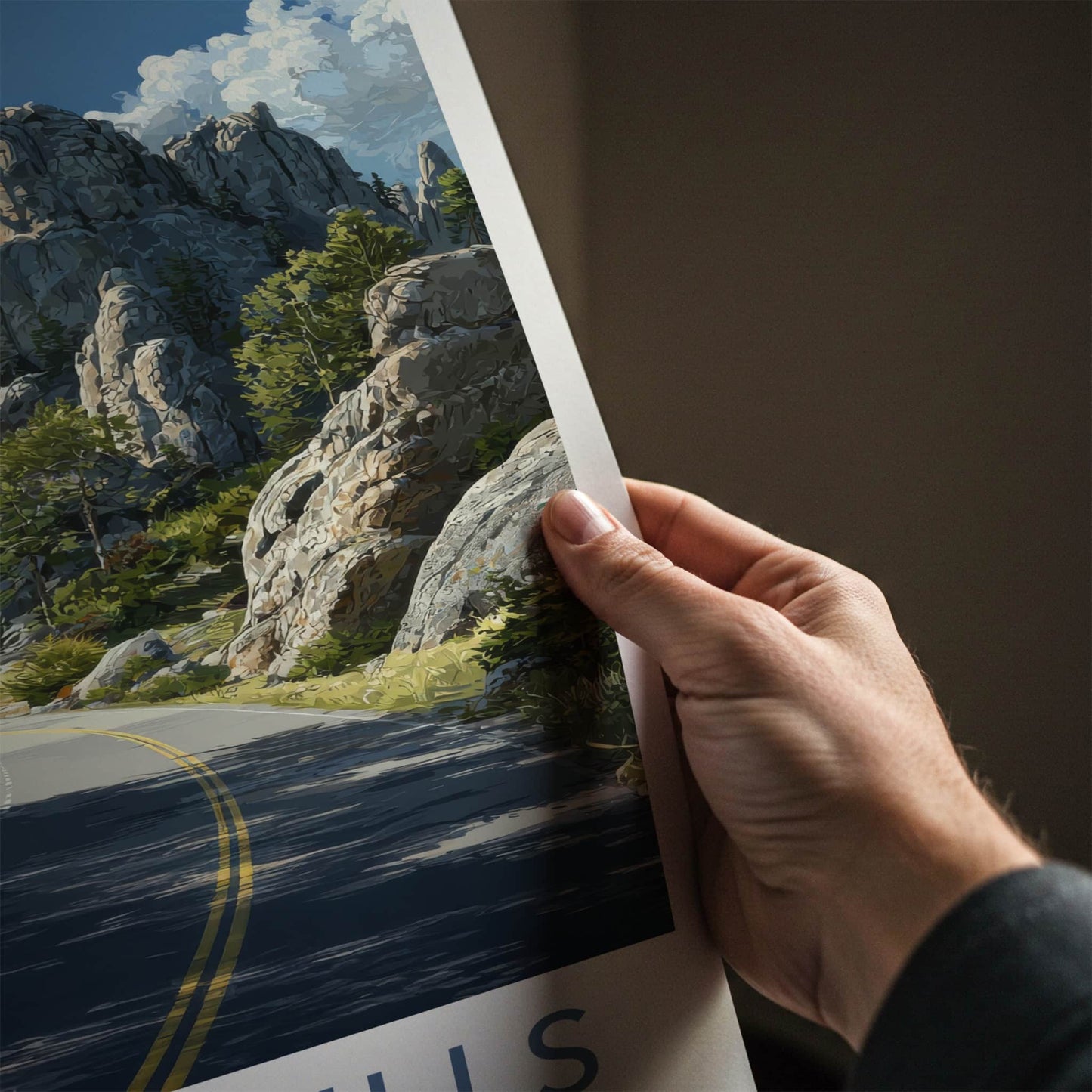 Black Hills Poster - South Dakota Winding Road Art Print Home Decor