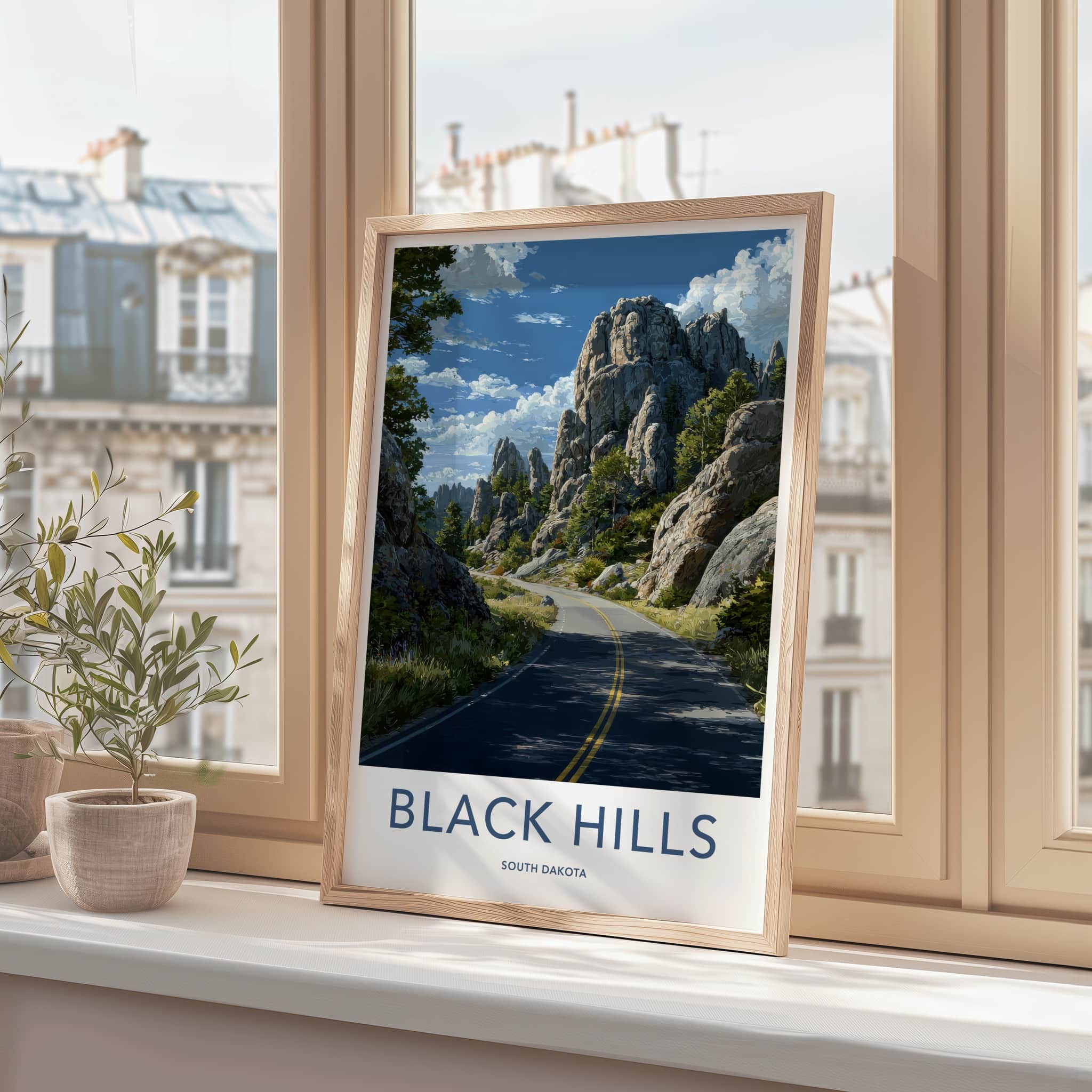 Black Hills Poster - South Dakota Winding Road Art Print Home Decor