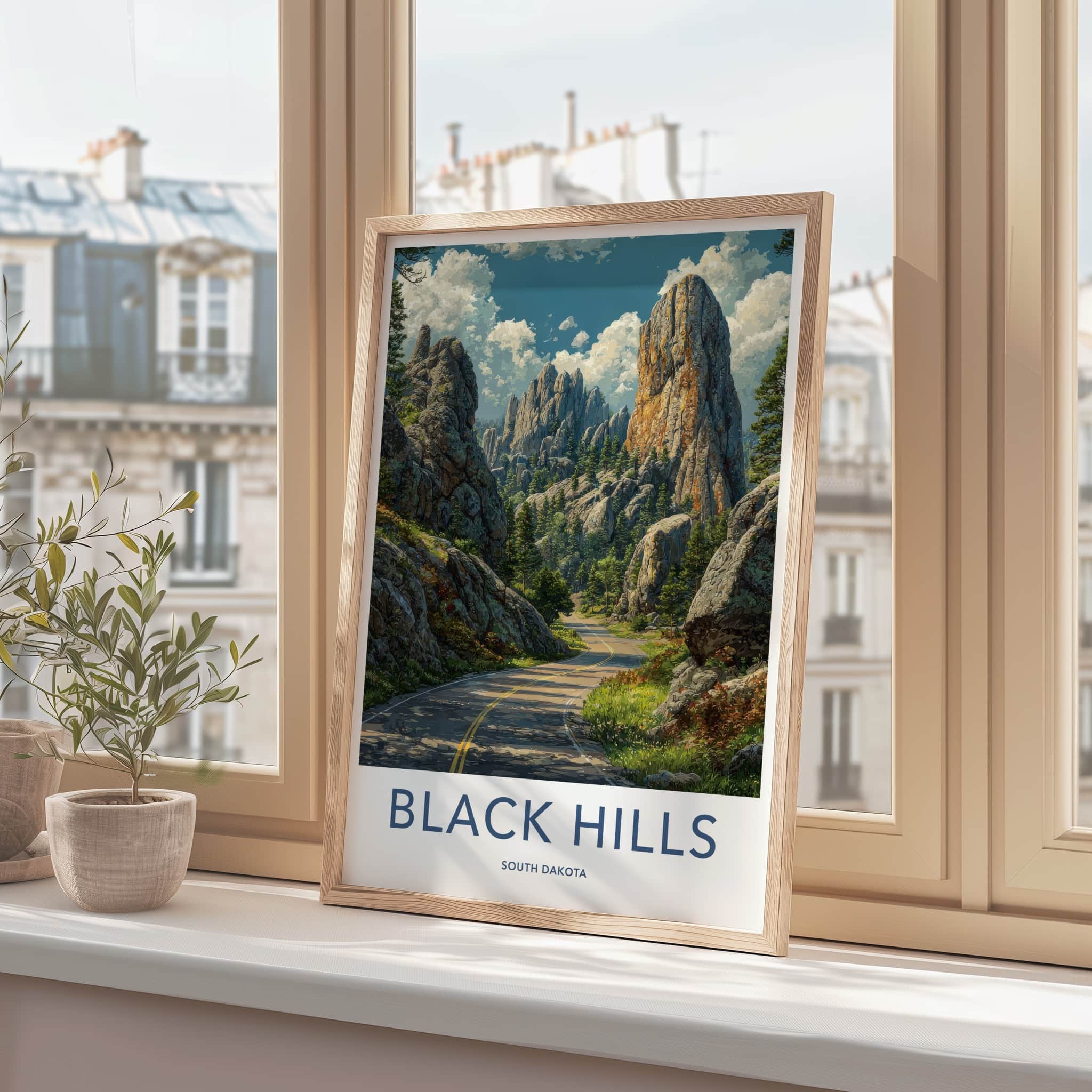 Black Hills Poster - South Dakota Winding Road Gallery Art