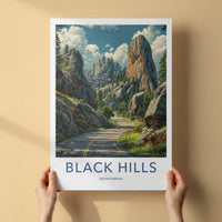 Black Hills Poster - South Dakota Winding Road Gallery Art