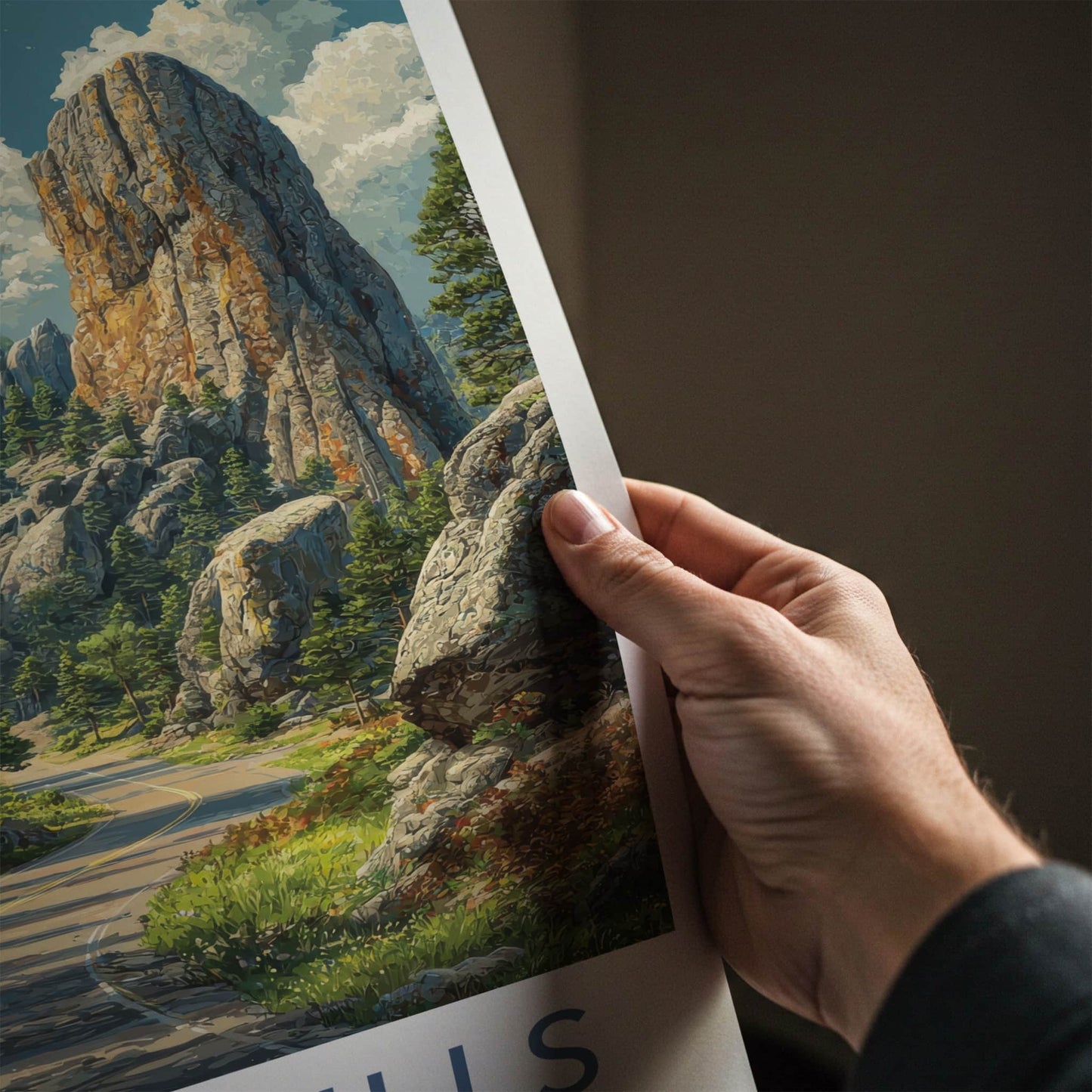Black Hills Poster - South Dakota Winding Road Gallery Art