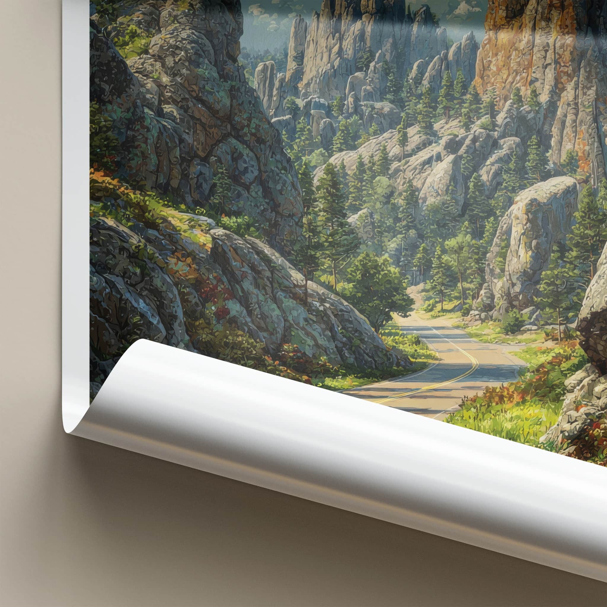 Black Hills Poster - South Dakota Winding Road Gallery Art