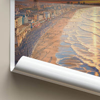 Blackpool Poster - England Travel Art - Beach Promenade Sunset Wall Decor
