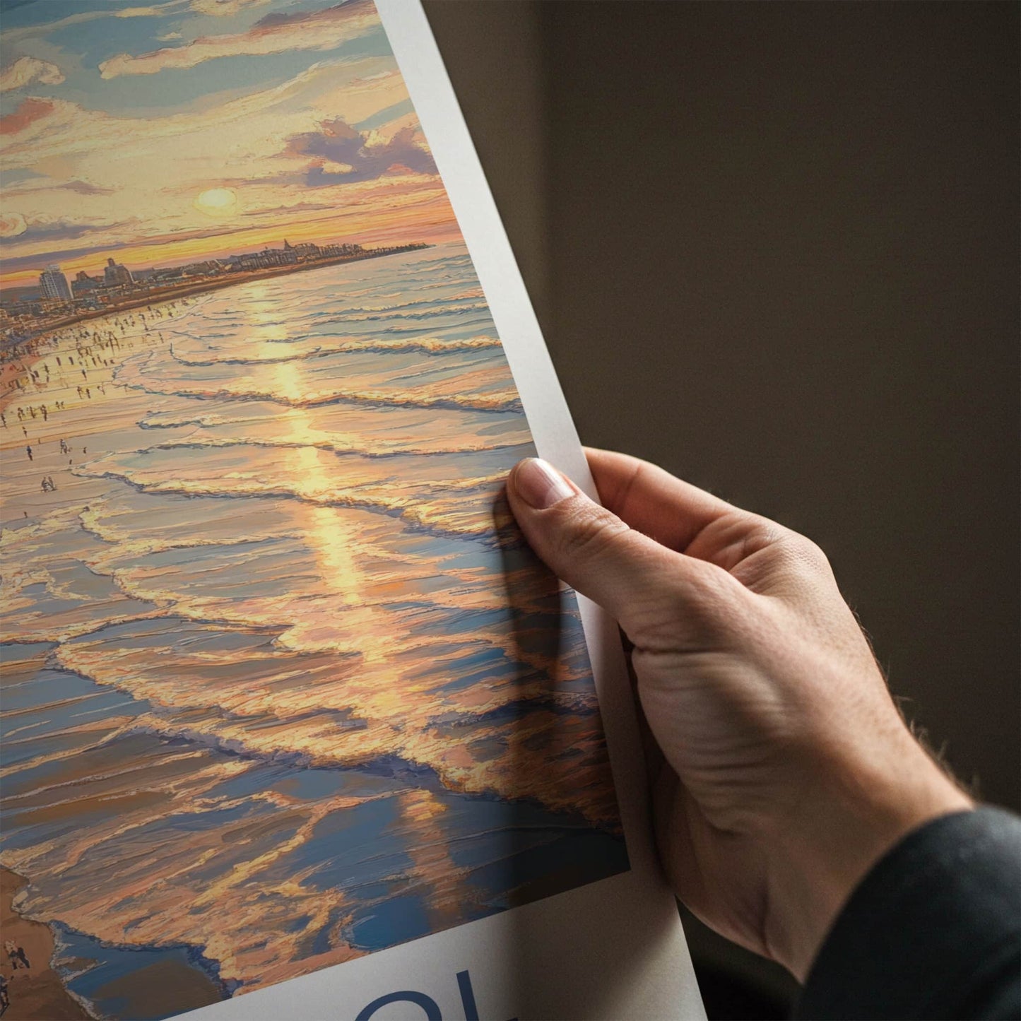 Blackpool Poster - England Travel Art - Beach Promenade Sunset Wall Decor