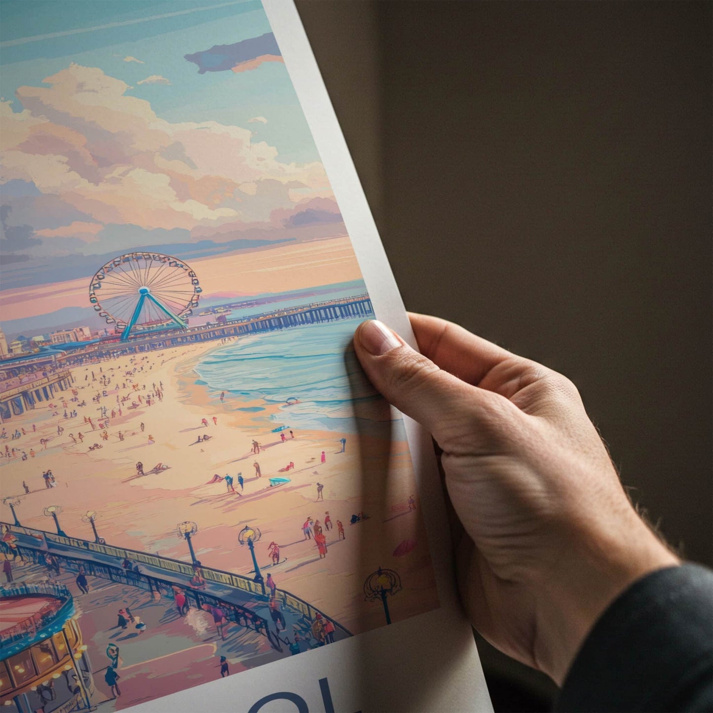 Blackpool Poster - England Travel Art - Tower Beach Promenade Home Decor
