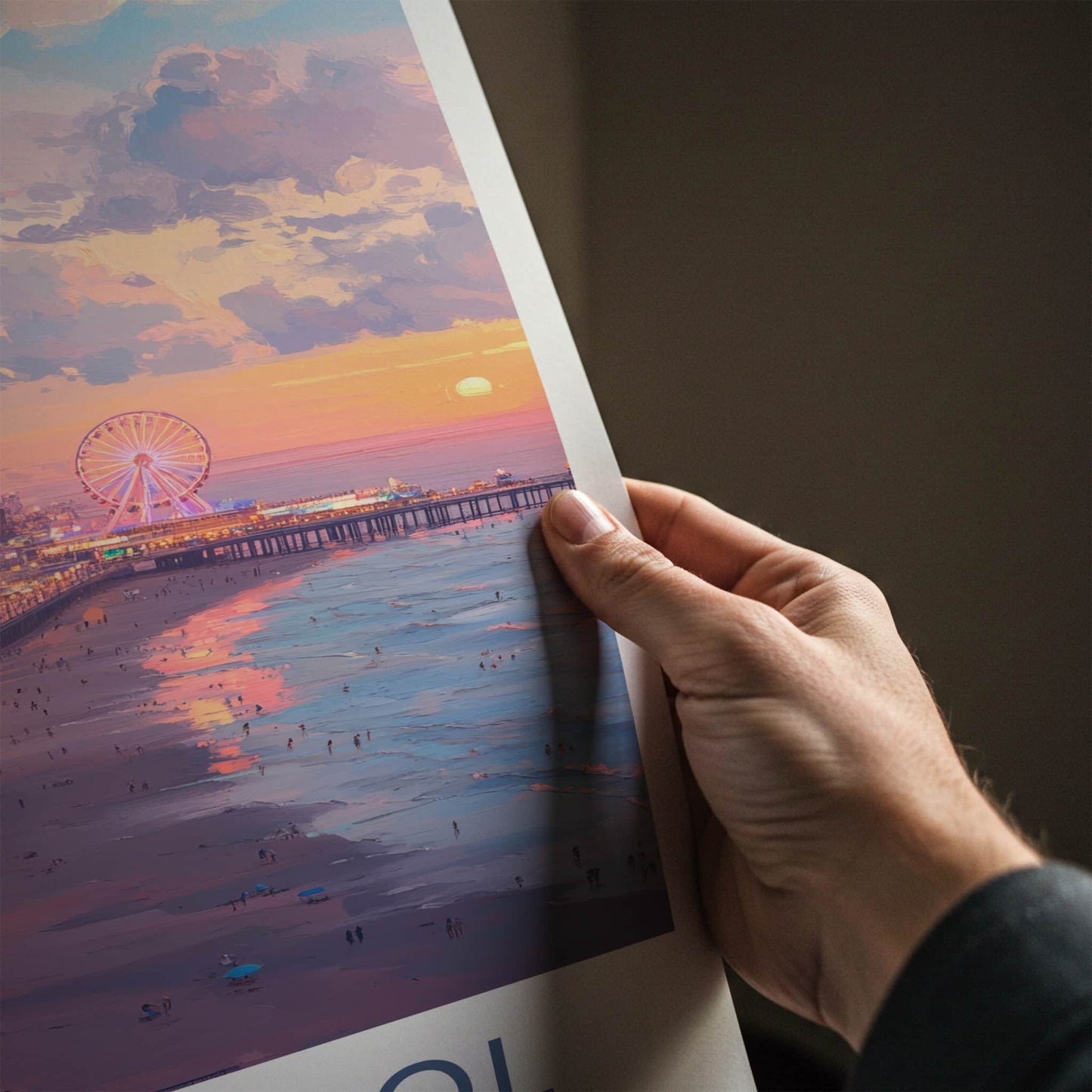 Blackpool Poster - England Wall Art - Vibrant Seaside Promenade Home Decor