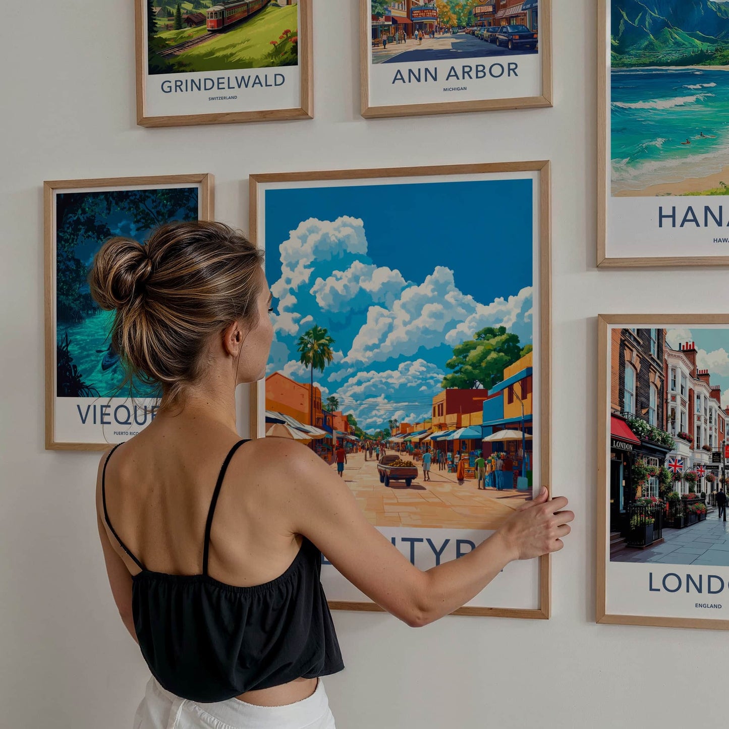 Blantyre Poster - Malawi Travel Art - Vibrant Market Street Home Decor