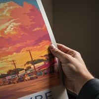 Blantyre Poster - Malawi Travel Art - Vibrant Sunset Street Home Decor