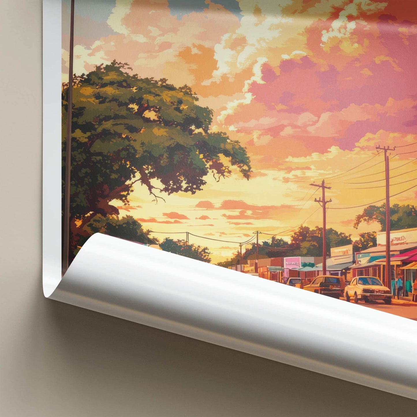 Blantyre Poster - Malawi Travel Art - Vibrant Sunset Street Home Decor