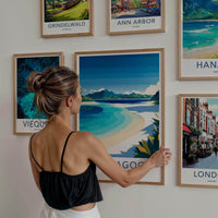 Blue Lagoon Poster - Fiji Travel Art - Serene Ocean Beach Home Decor
