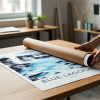 Blue Lagoon Poster - Iceland Travel Art - Steaming Hot Lagoon Home Decor