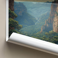 Blue Mountains Poster - Australia Travel Art - Lush Valley Moon Wall Decor