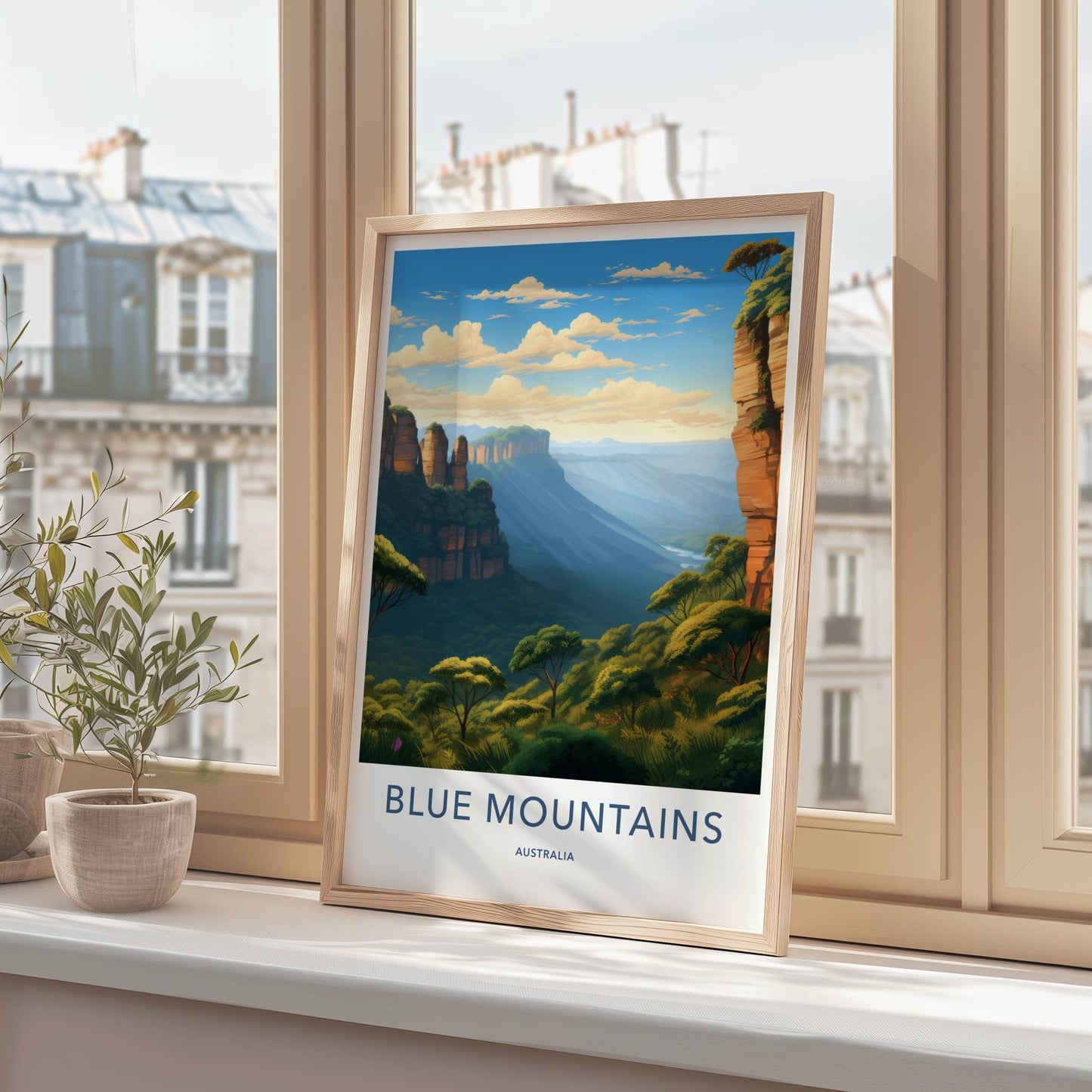 Blue Mountains Poster - Australia Wall Art - Vast Canyon View Home Decor