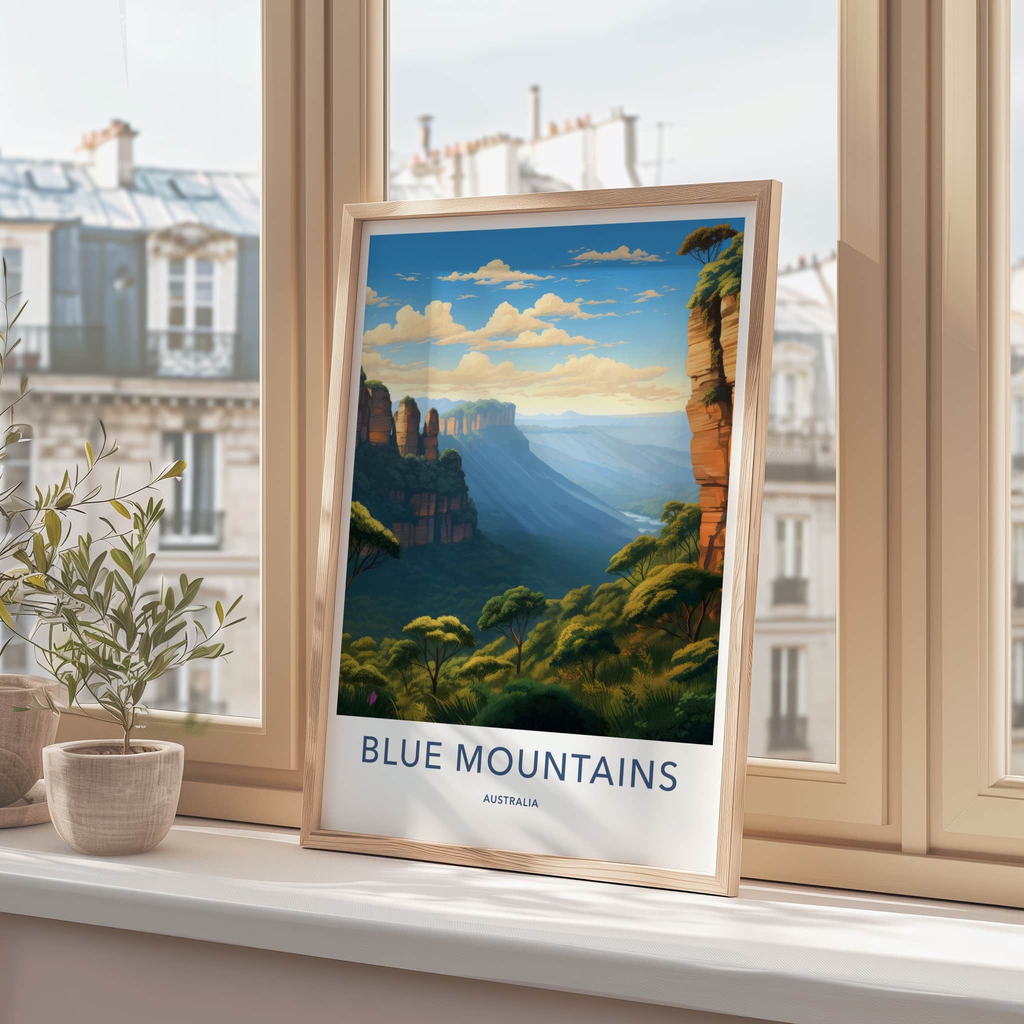 Blue Mountains Poster - Australia Wall Art - Vast Canyon View Home Decor