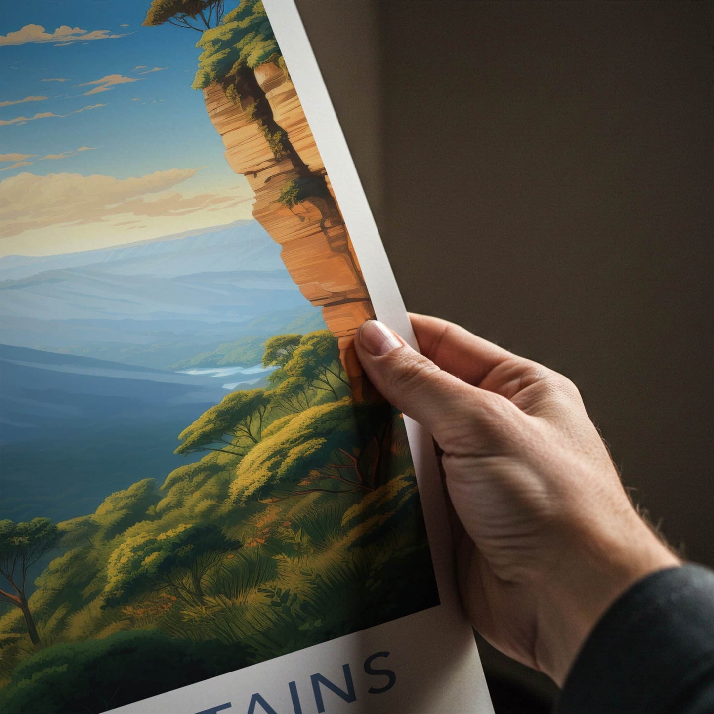 Blue Mountains Poster - Australia Wall Art - Vast Canyon View Home Decor