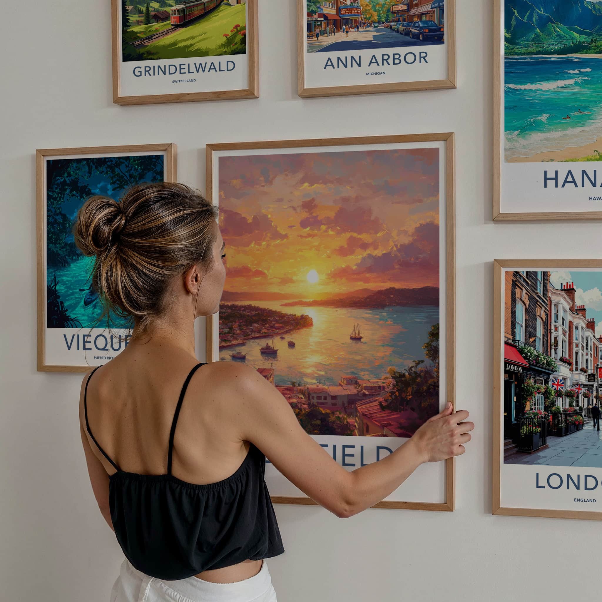 Bluefields Poster - Nicaragua Travel Art - Coastal Town Sunset Home Decor