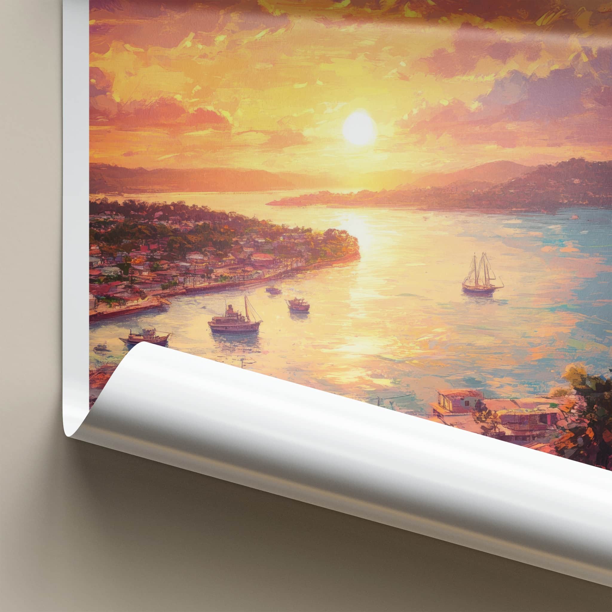 Bluefields Poster - Nicaragua Travel Art - Coastal Town Sunset Home Decor