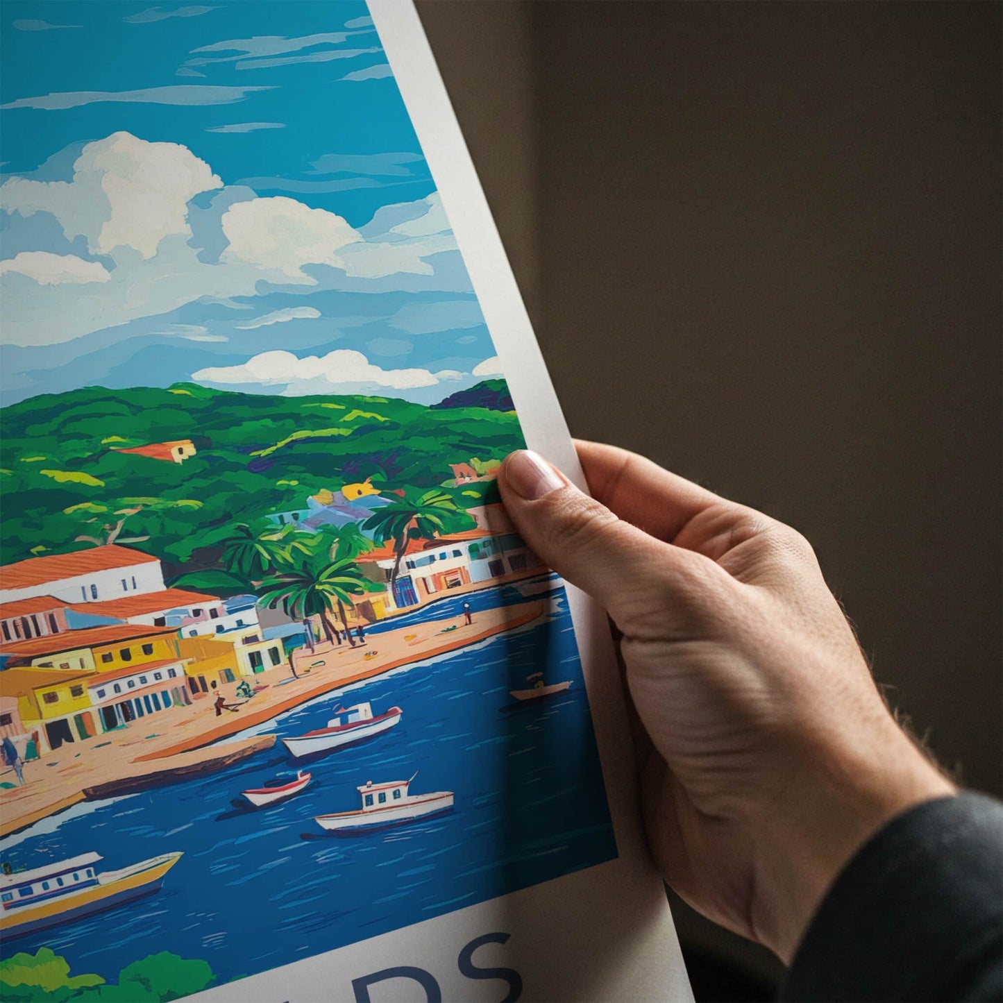 Bluefields Poster - Nicaragua Travel Art - Colorful Port Town Home Decor