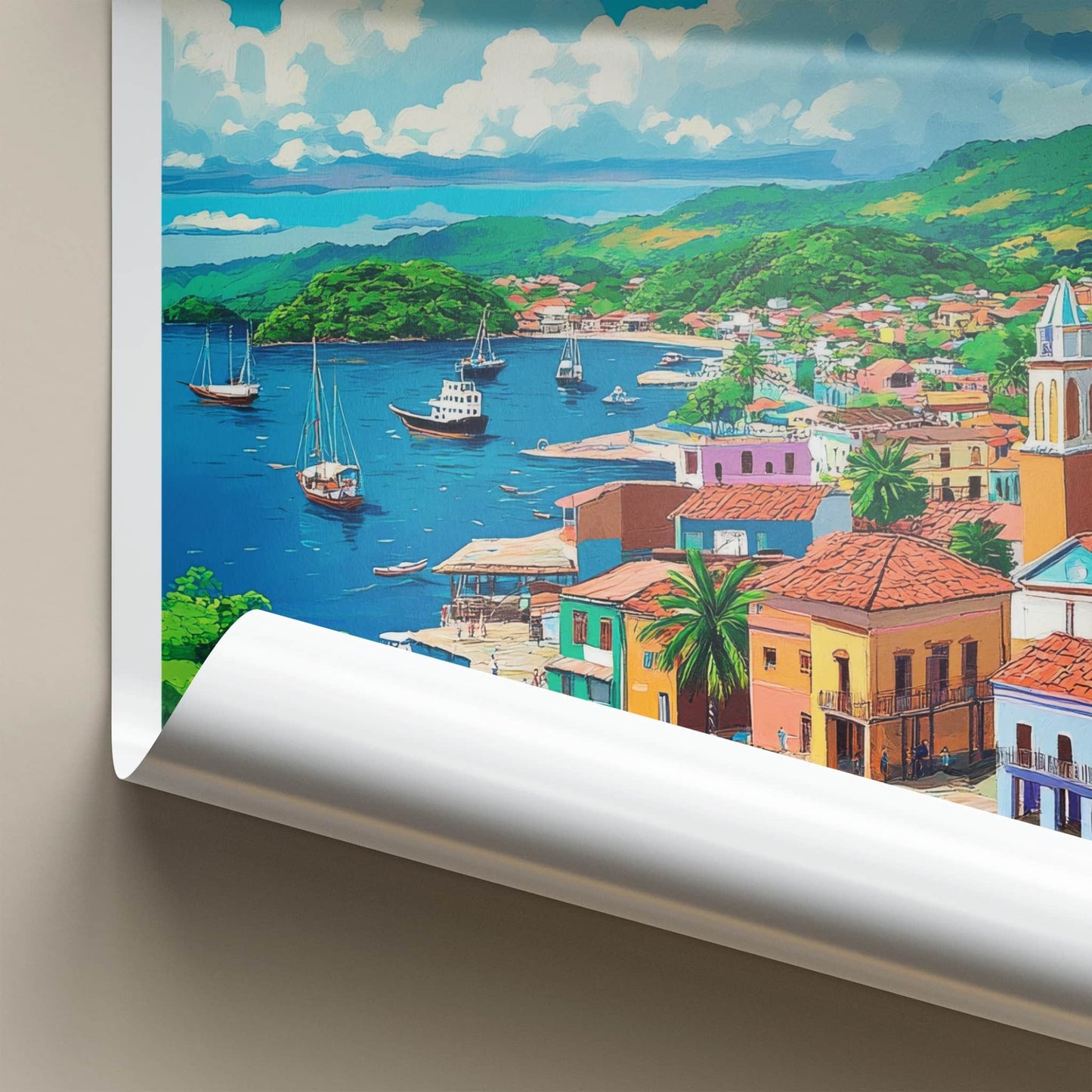 Bluefields Poster - Nicaragua Travel Art - Vibrant Coastal Town Home Decor