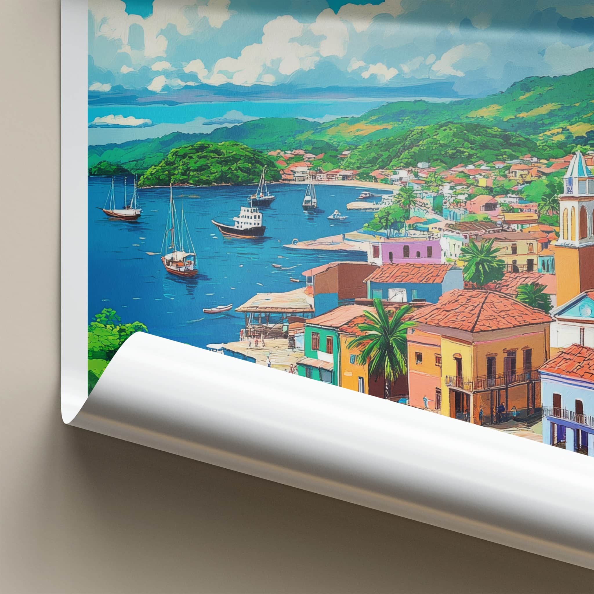 Bluefields Poster - Nicaragua Travel Art - Vibrant Coastal Town Home Decor
