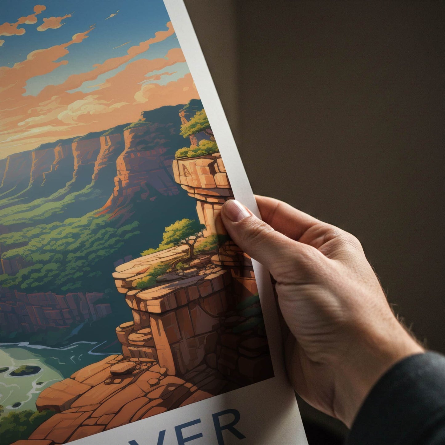 Blyde River Poster - South Africa Travel Art - Canyon River Sunset Wall Decor