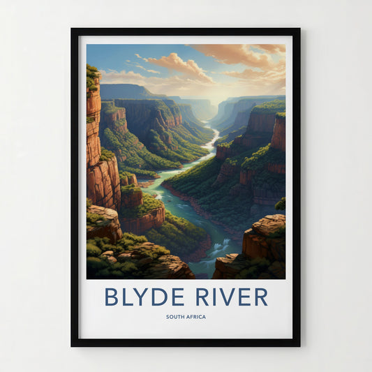 Blyde River Poster - South Africa Travel Art - Winding Canyon River Home Decor