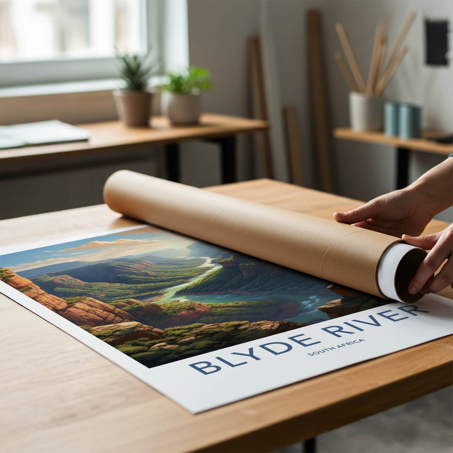 Blyde River Poster - South Africa Travel Art - Winding Canyon River Home Decor