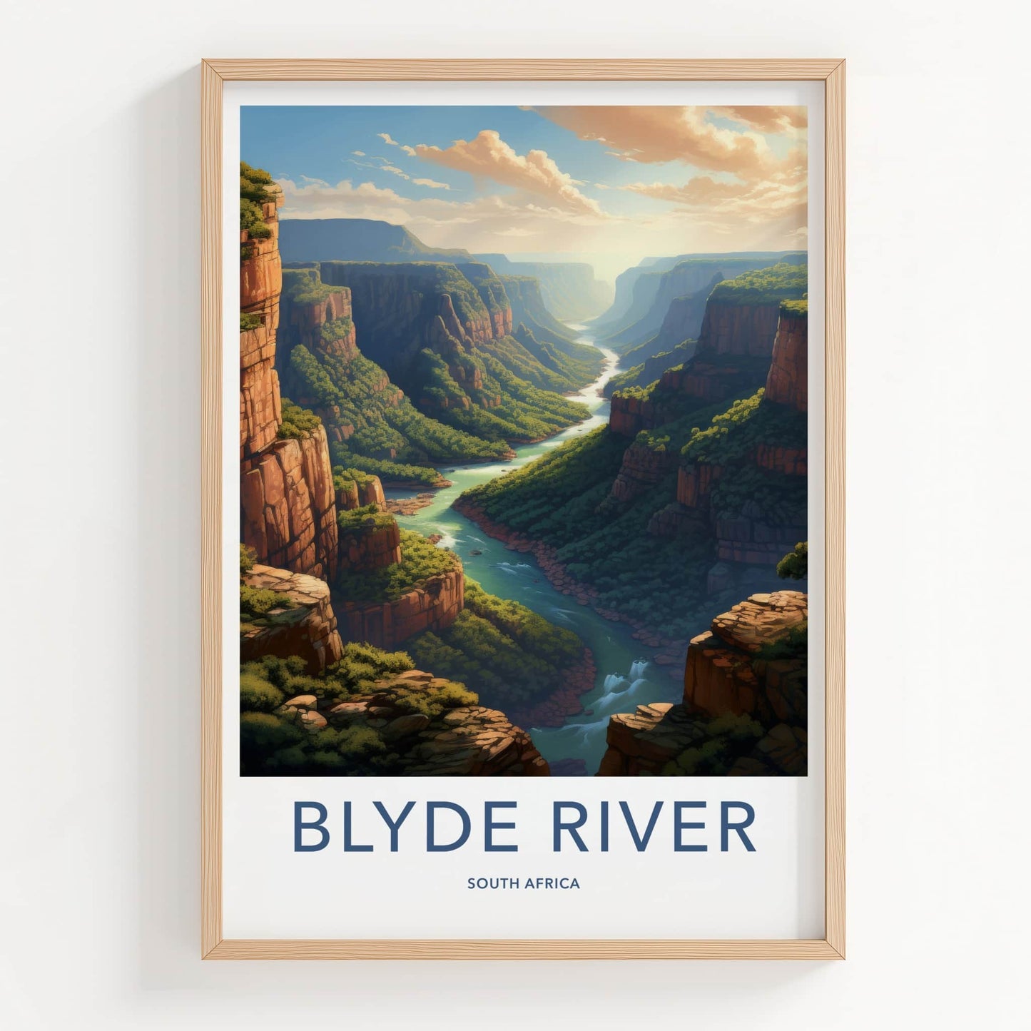 Blyde River Poster - South Africa Travel Art - Winding Canyon River Home Decor