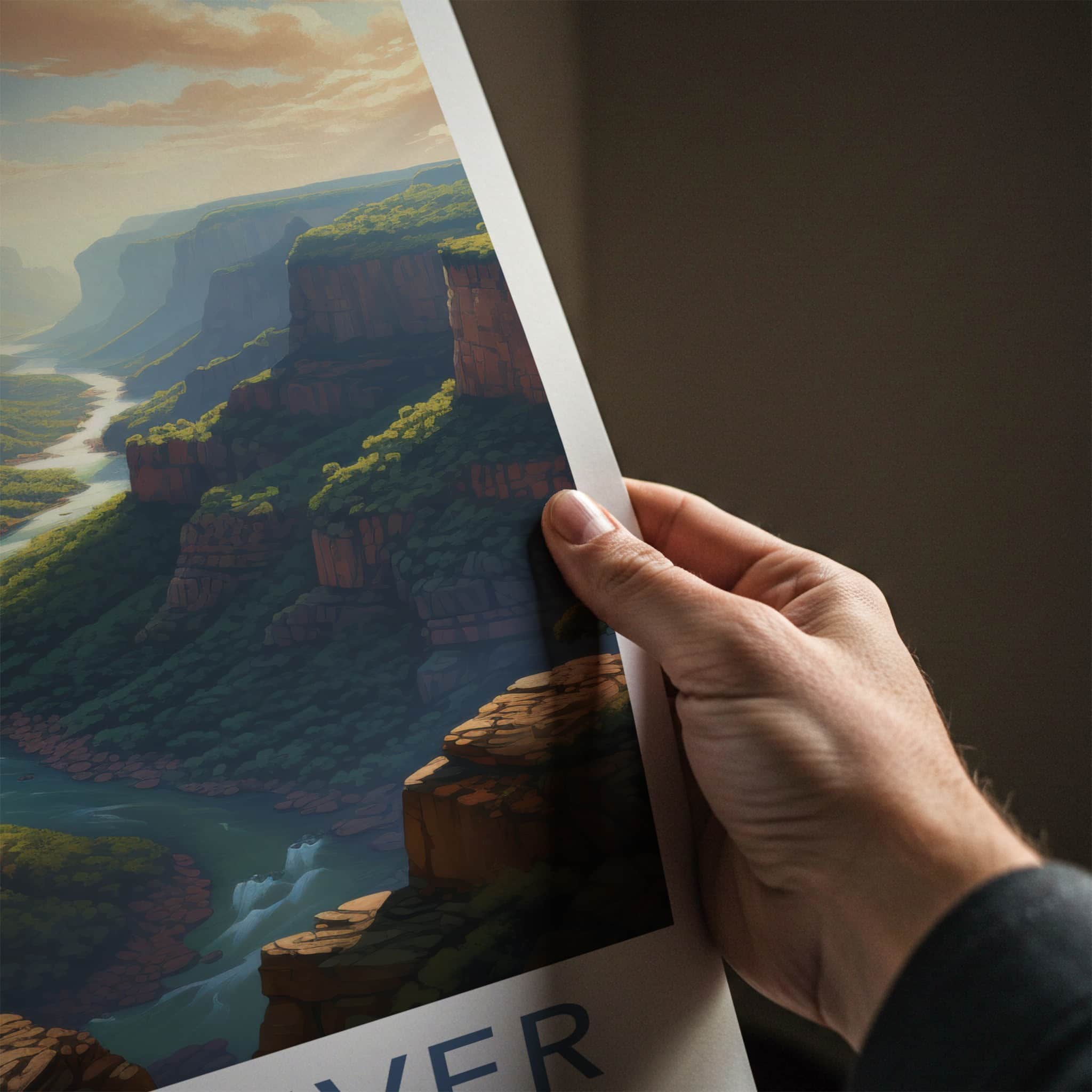 Blyde River Poster - South Africa Travel Art - Winding Canyon River Home Decor