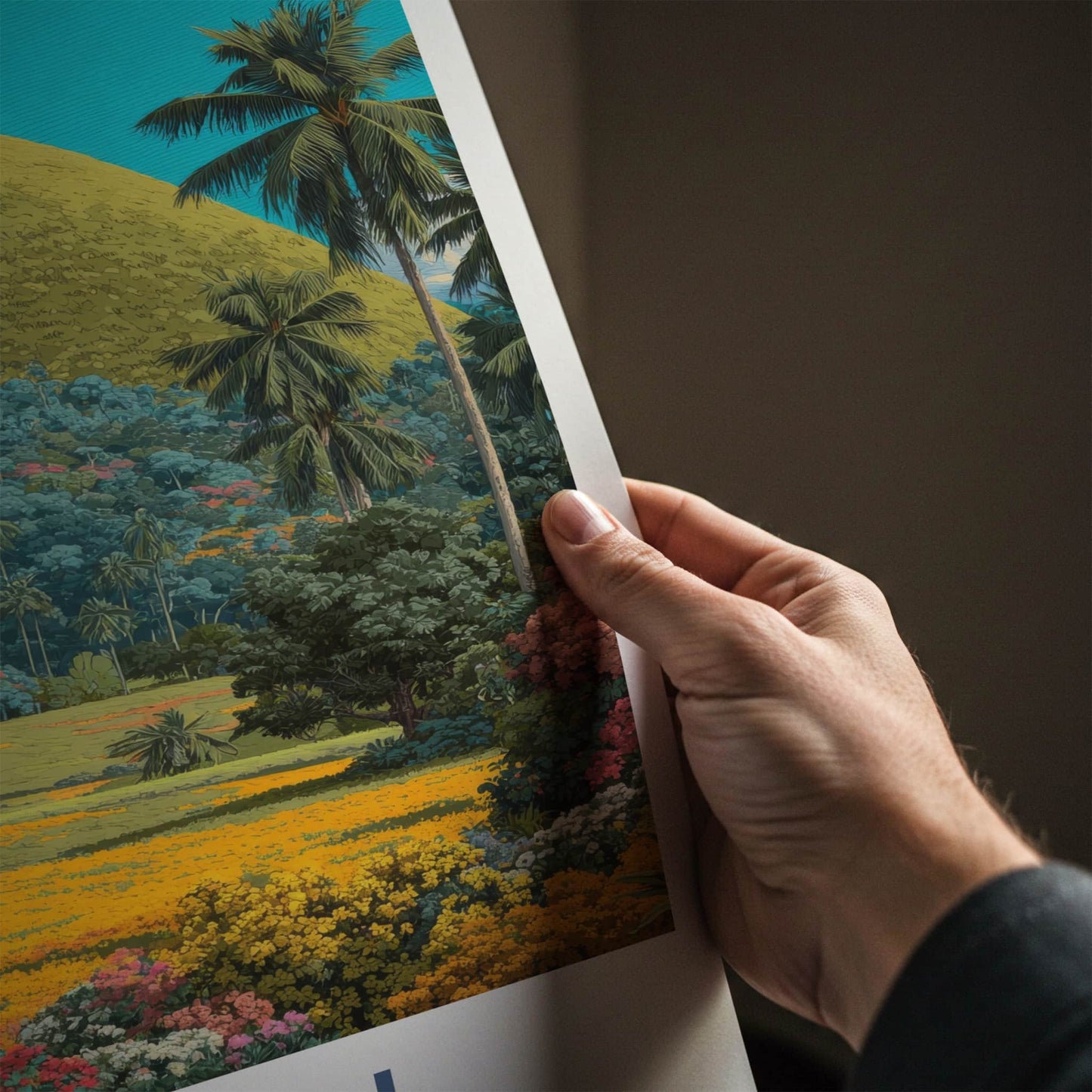 Bohol Poster - Philippines Art Print - Rolling Hills Landscape Home Decor