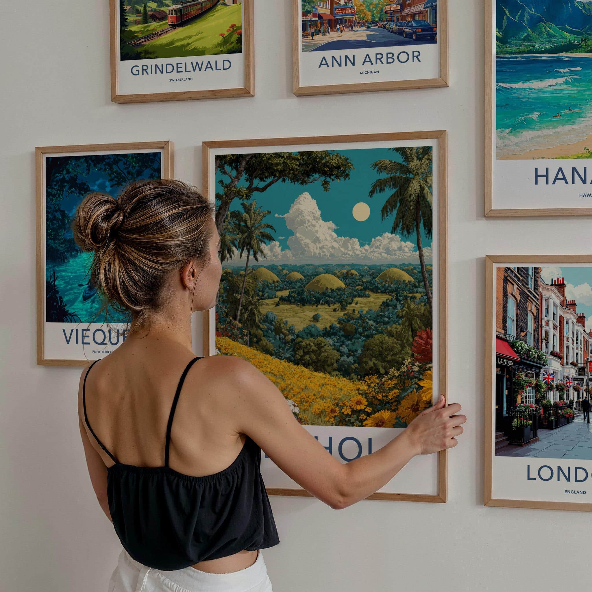 Bohol Poster - Philippines Travel Art - Chocolate Hills View Home Decor