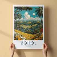 Bohol Poster - Philippines Travel Art - Chocolate Hills View Home Decor