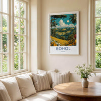Bohol Poster - Philippines Travel Art - Chocolate Hills View Home Decor