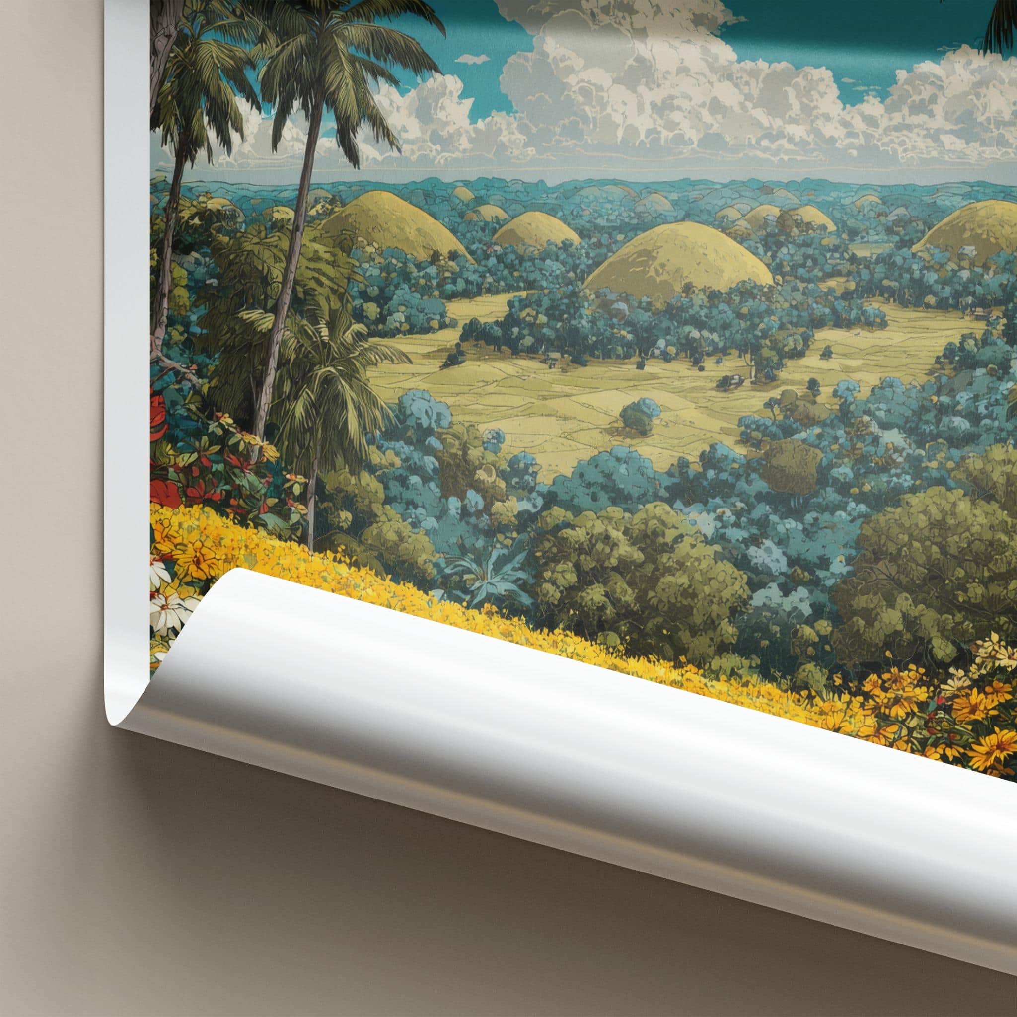 Bohol Poster - Philippines Travel Art - Chocolate Hills View Home Decor