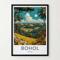 Bohol Poster - Philippines Travel Art - Chocolate Hills View Home Decor