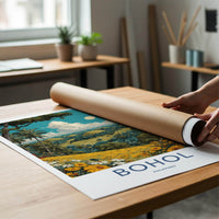 Bohol Poster - Philippines Travel Art - Chocolate Hills View Home Decor